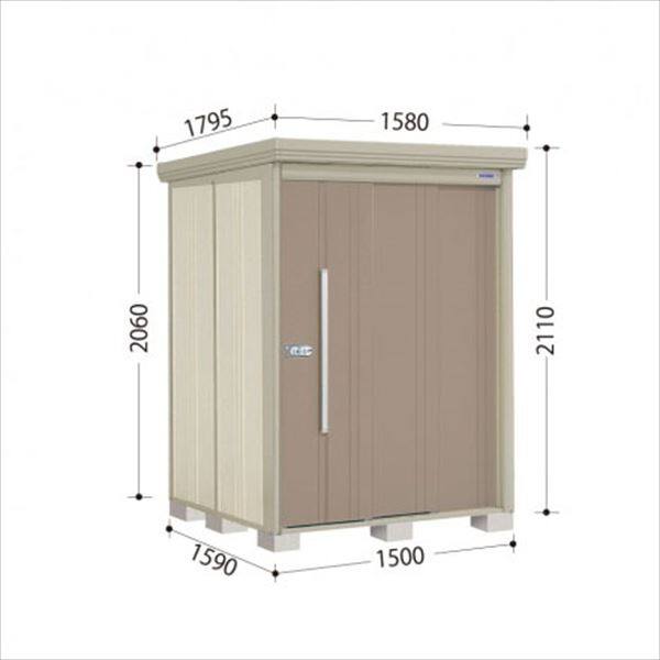 ND-1515 田窪工業所 タクボ物置 ND／ストックマン 背面棚 標準屋根 一般型 カーボンブラウン