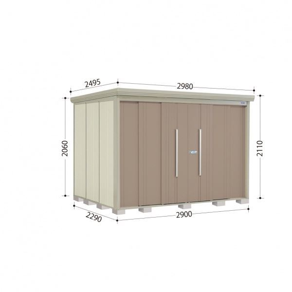 ND-2922 田窪工業所 タクボ物置 ND／ストックマン 背面棚 標準屋根 一般型 カーボンブラウン