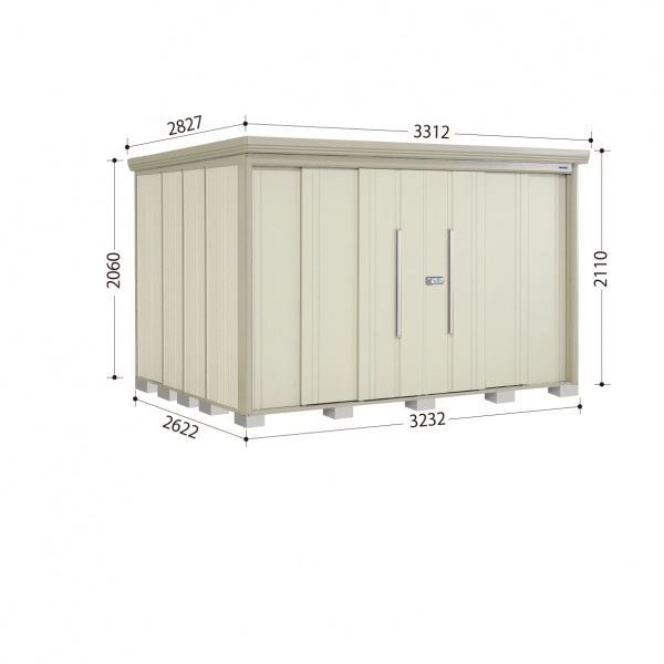 ND-3226 田窪工業所 タクボ物置 ND／ストックマン 背面棚 標準屋根 一般型 ムーンホワイト