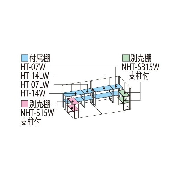ND-4415 田窪工業所 タクボ物置 ND／ストックマン 標準棚 標準屋根 一般型 トロピカルオレンジ