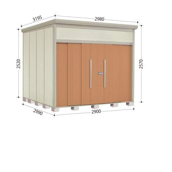 タクボ物置　JN／トールマン　JN-2929　一般型　標準屋根 トロピカルオレンジ
