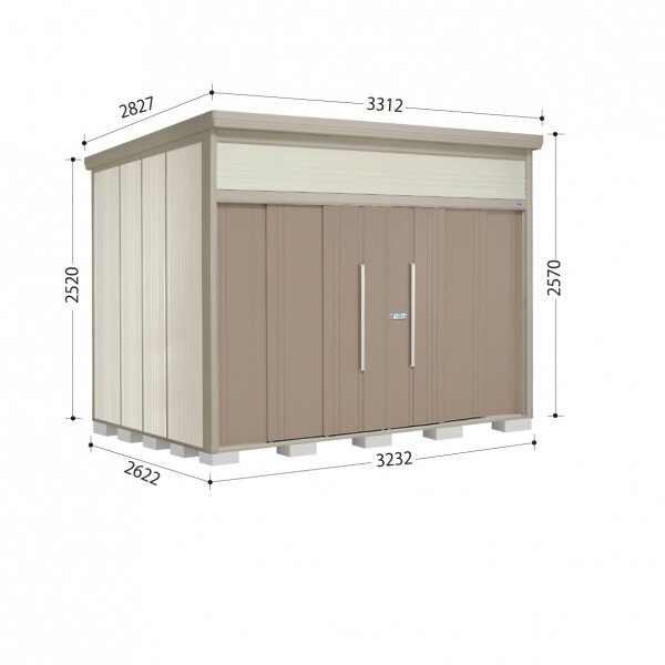 タクボ物置 JN／トールマン JN-Z3226 一般型 結露減少屋根 カーボンブラウン