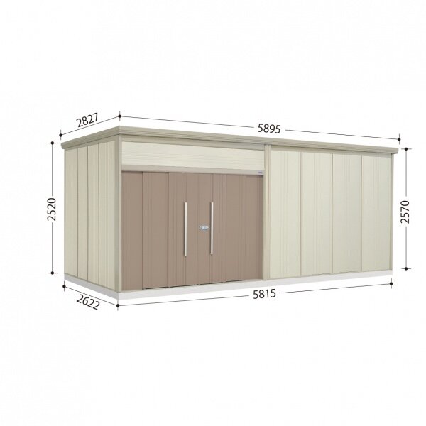 タクボ物置 JN／トールマン JN-S5826 多雪型 標準屋根 カーボンブラウン
