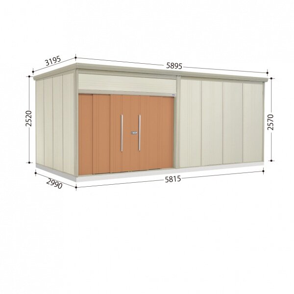 タクボ物置　JN／トールマン　JN-5829　一般型　標準屋根 トロピカルオレンジ