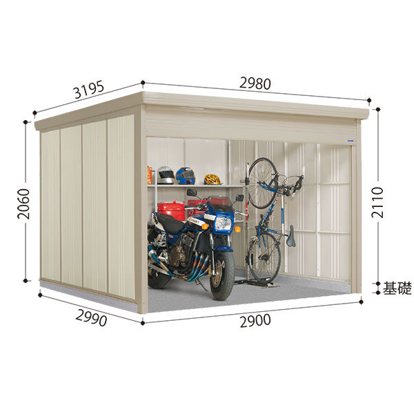 WSB-S2929H 田窪工業所 タクボ物置 シャッター式中型物置 Mr.シャッターマン ダンディ 多雪型 標準屋根 