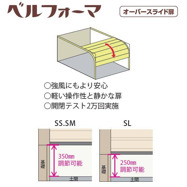 タクボガレージ　ベルフォーマ　SS-8153　一般型　標準型　3台用　『シャッター車庫　ガレージ』 