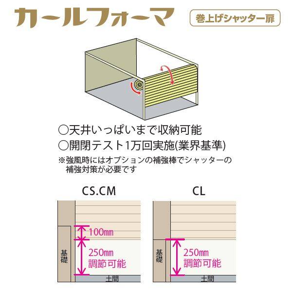 タクボガレージ カールフォーマ CS-5453 一般型 標準型 2台用 『シャッター車庫 ガレージ』