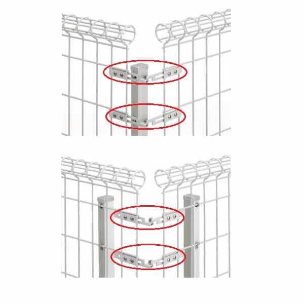 三協アルミ ユメッシュZ型 コーナー部用部品 2008 フリー支柱タイプ 『スチールフェンス 柵』 
