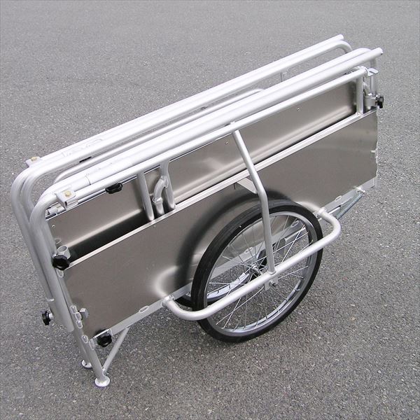 個人宅配送不可 ナガノ アルミリヤカー フリーキャンパー 後部折り畳み安全スタンド2カ所付 DCR-1175KT 『アルミリヤカー』 法人様限定 