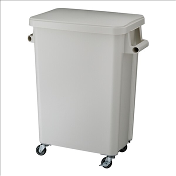 テラモト 厨房用キャスターペール 排水栓付 72L DS-260-670 