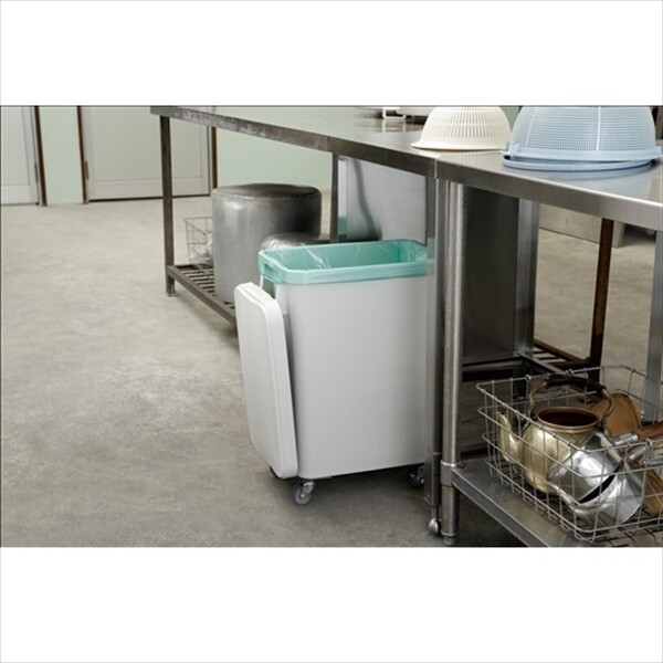 テラモト 厨房用キャスターペール 排水栓付 72L DS-260-670 