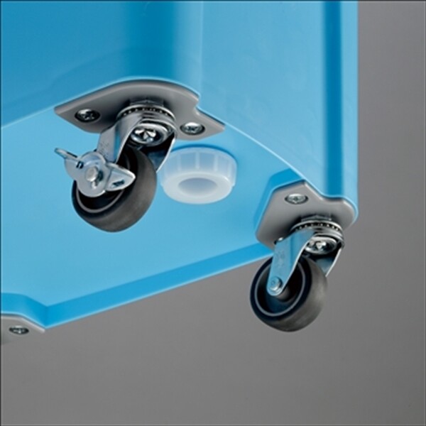 テラモト 厨房用キャスターペール 排水栓付 72L DS-260-670 