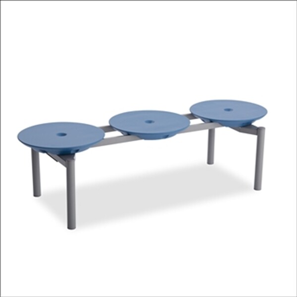 テラモト ディスクベンチ スタッキングタイプ カップホルダー付 ＃BC-309-213 