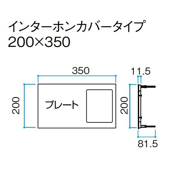 タカショー De-signシリーズ De-sign メタル インターホンカバータイプ2 100V DCP-P03 銅板 『表札 サイン 戸建』 