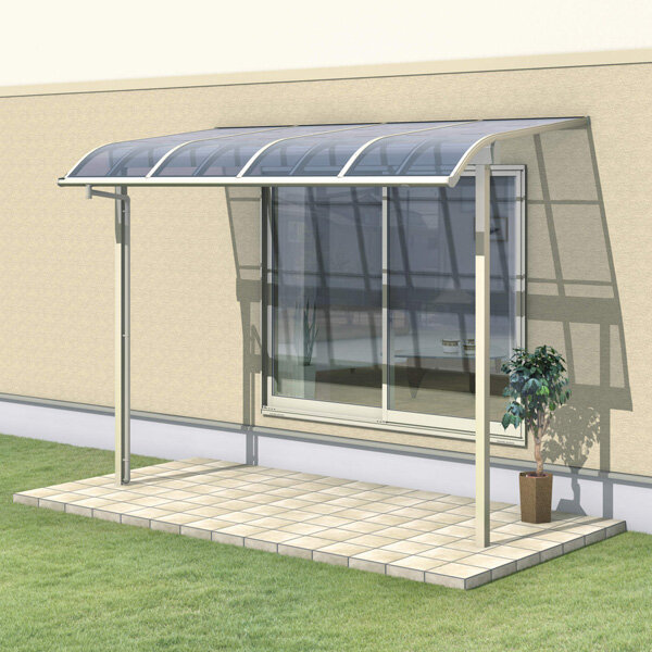 三協アルミ レボリューZ 2.5間×6尺 1500タイプ／メーターモジュール／1階用R型／出幅移動収まり／2連結  『アルミ製 テラス ベランダ バルコニー 庭 雨よけ 物干し 屋根 後付け』 熱線遮断ポリカ