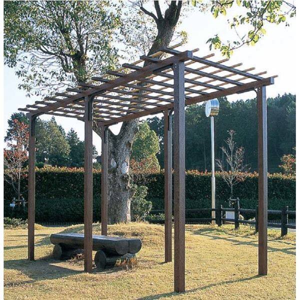 タカショー ガーデンパーゴラ アルエバー藤棚 シングル HD-18 焼