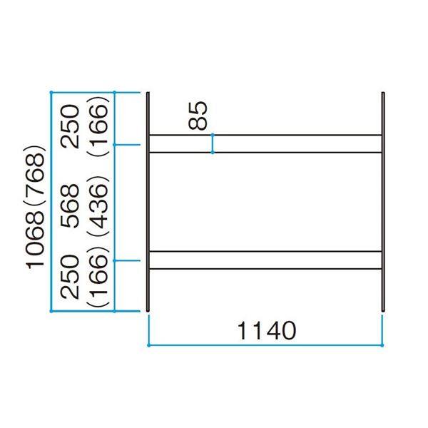 タカショー　エバーアートウッド　デッキ手摺り　シンプルスタイル　85×15　H800　 アルミカラー
