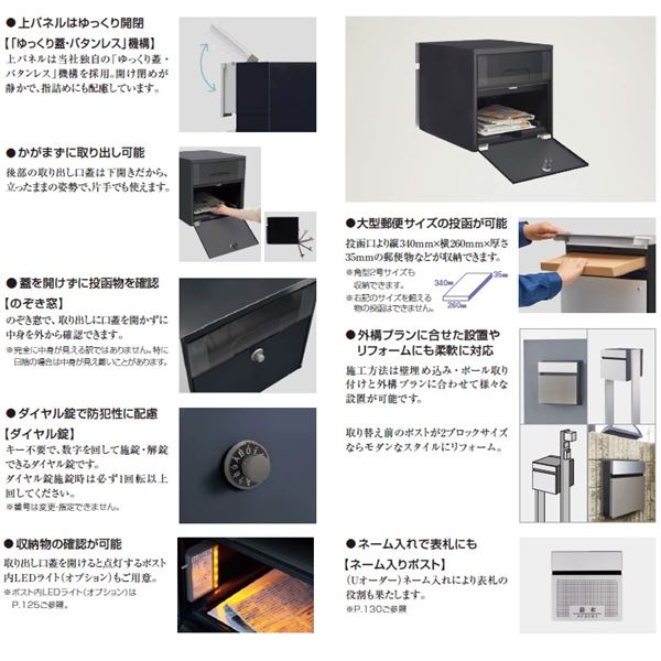 パナソニック FASUS-NFR フェイサスNFR フラットタイプ 鋳鉄ブラック CTCR2113TB 『郵便ポスト』 鋳鉄ブラック