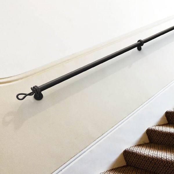 オンリーワン　ツイスト　階段壁付手摺　1スパン　NA5-XT1000BM　木目ダーク（笠木：木調） 木目ダーク（笠木：木調）