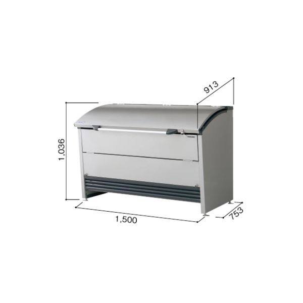 ヨドコウ ダストピット DPRA-1507 『ゴミ袋（45L）集積目安 18袋、世帯数目安 9世帯』 『追加金額で工事も可能』 『ダストボックス ゴミステーション 屋外』 