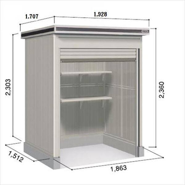 受注生産品 ヨドコウ LOD／エルモシャッター LOD-1815HD 物置 一般型 土間タイプ 結露低減材付 基本棟 カシミヤベージュ