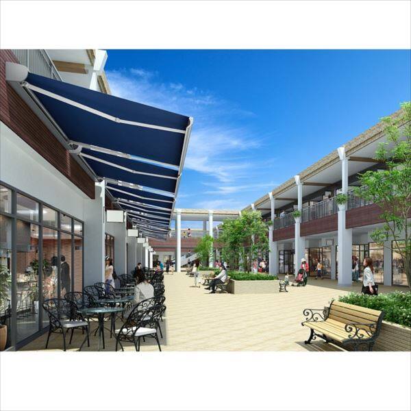 リクシル　彩風　L型　ボックスタイプ　電動式(スイッチ　室外露出型)　間口　2730×出幅　2000　スタイリッシュ　アクアシャイン スタイリッシュ