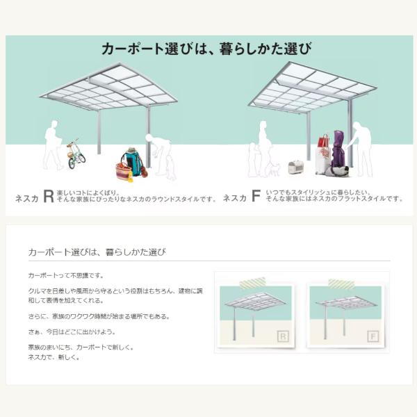 標準工事費込み】LIXILネスカ F ワイド 基本セット 48-54型 標準柱 屋根：