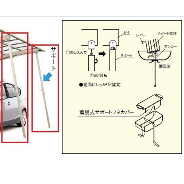 リクシル フーゴR･Fミニ Fタイプ用 オプション 脱着式サポート ロング柱（H25）用 2本入り 