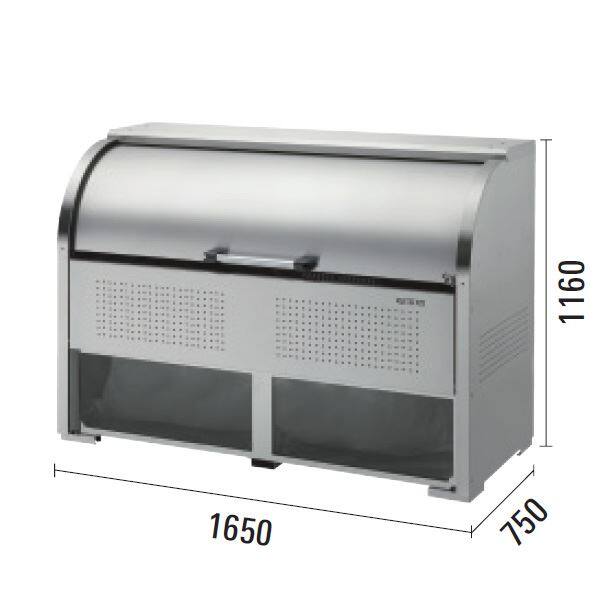 ダイケン クリーンストッカー CKS-1607A 『ゴミ袋（45L）集積目安 22袋、世帯数目安 11世帯』『ゴミ収集庫』『ダストボックス ゴミステーション 屋外』 