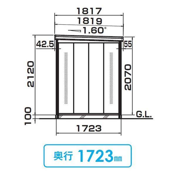 法人様限定 ダイケン クリーンストッカー CK 一般型 DM-Z 2117CK 『ゴミ袋（45L）集積目安 115袋、世帯数目安 57世帯』『ゴミ収集庫』『ダストボックス ゴミステーション 屋外』 