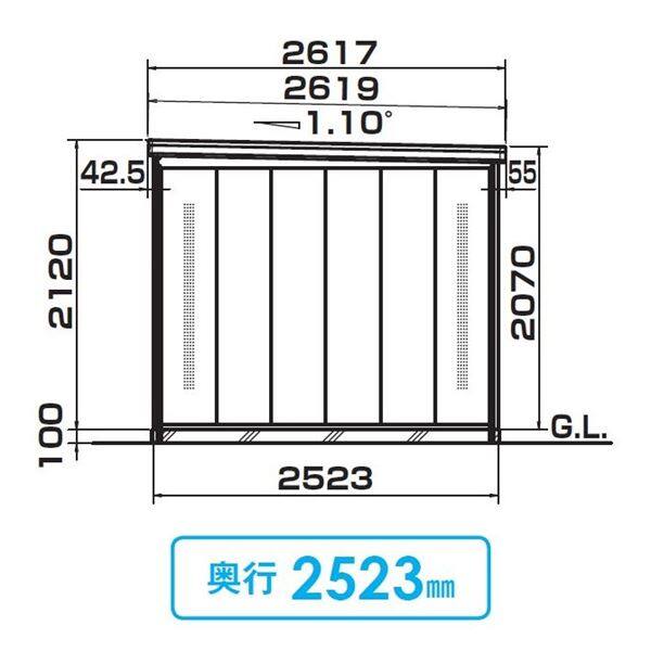 法人様限定 ダイケン クリーンストッカー CK 豪雪型 DM-Z 2125CK-G 『ゴミ袋（45L）集積目安 175袋、世帯数目安 87世帯』『ゴミ収集庫』『ダストボックス ゴミステーション 屋外』 