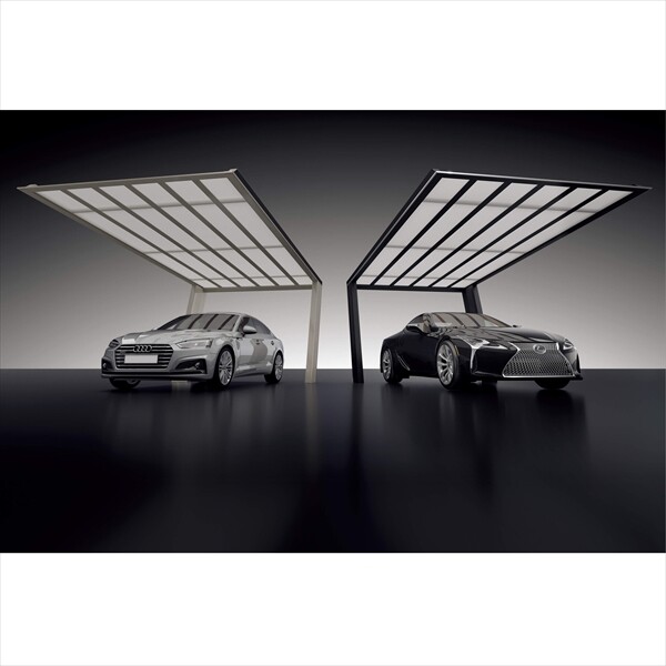 【法人様限定商品 個人宅・現場配送不可】 四国化成 マイポート7 基本タイプ 基本セット アルミタイプ M7-□2751SC 『カーポート 1台用』 ステンカラー