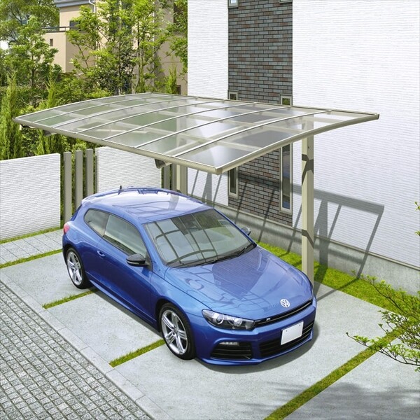 【商品のみ】カーポート 1台用 YKKAP YKK アリュースRE 600タイプ 単体セット 51-27 標準柱（H22） ポリカーボネート屋根 YCE-A 