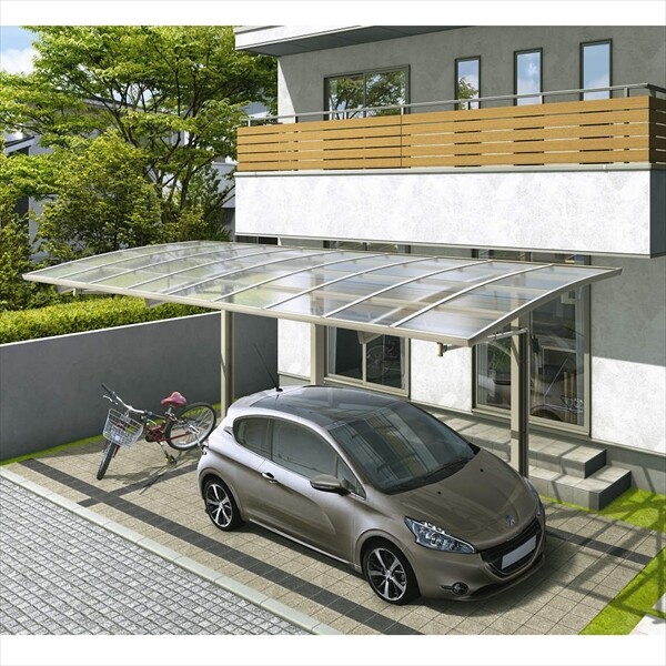 全国配送 YKK カーポート アリュースRE （基本＋ハーフ）セット J51・14-30 標準柱（H25） 熱線遮断ポリカーボネート屋根 YCE-A 全国配送 YKK カーポート アリュース 基本＋ハーフセット J51・14-25L