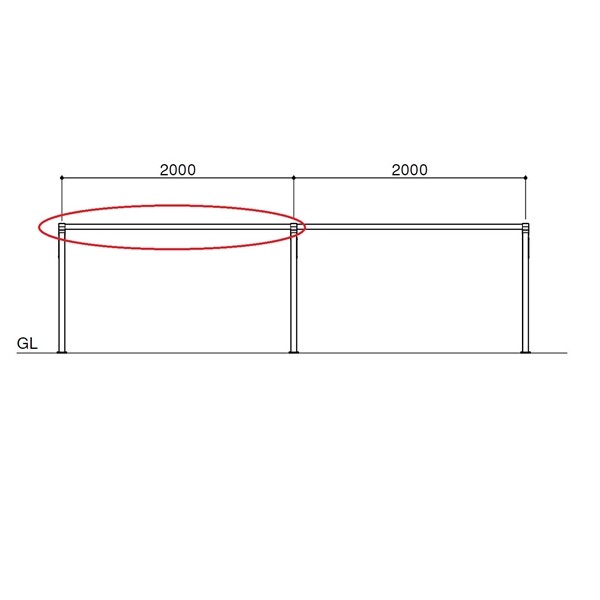 サンポール サイクルラック ビームパイプ CYR-80S20 