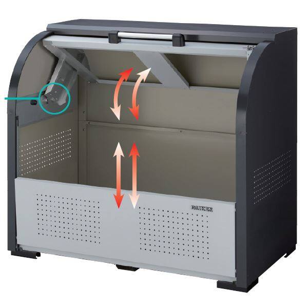 ダイケン クリーンストッカー CKR-1609-2型 『45Lゴミ袋 27袋、世帯数目安 13世帯』『ゴミ収集庫』『ダストボックス ゴミステーション 屋外』 