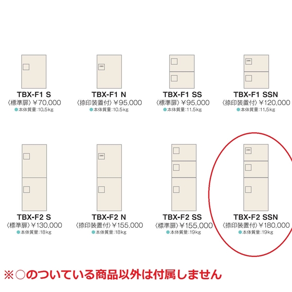 ダイケン 宅配ボックス TBX-F2SSNユニット（捺印装置付） 3段 