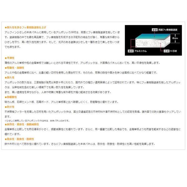 アルフィン庇 アルポリックひさし D600×L2700 AP60 