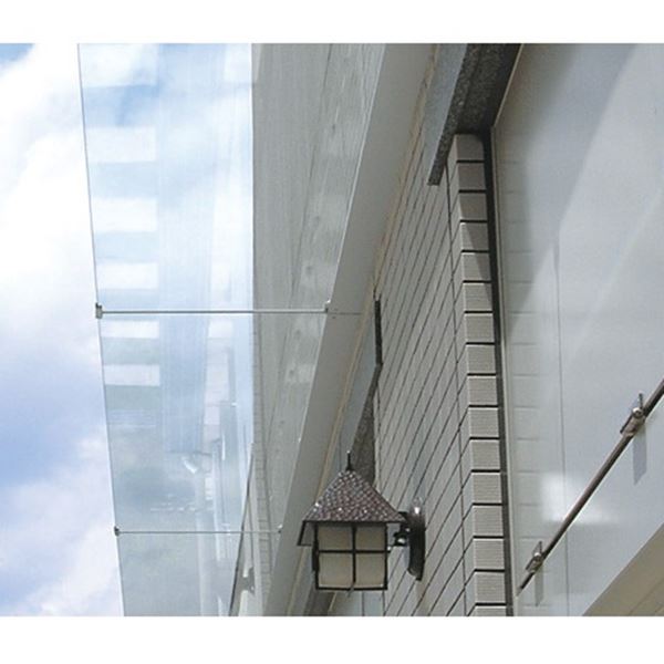 アルフィン庇 ガラスひさし 規格色 サポートポール仕様 D700×L1800 AF810 