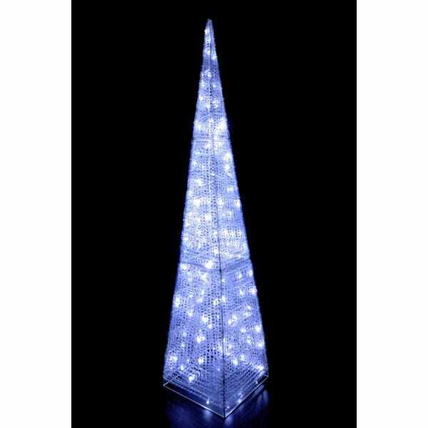 友愛玩具 LEDクリスタル ツリー210cm(ホワイト) WG-23397WH 『クリスマス 屋外 LED イルミネーション ライト』 