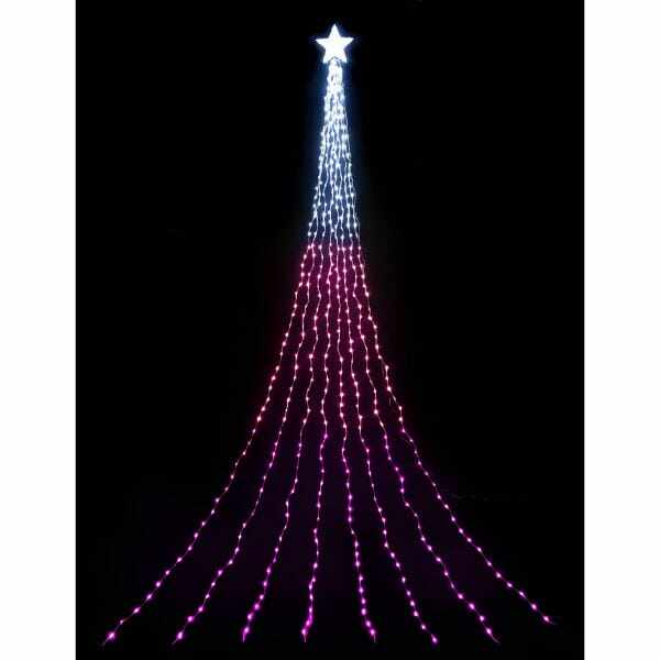 友愛玩具 LEDナイアガラライト 5m(グラデーションピンク) WG-1313PI 『クリスマス 屋外 LED イルミネーション ライト』 