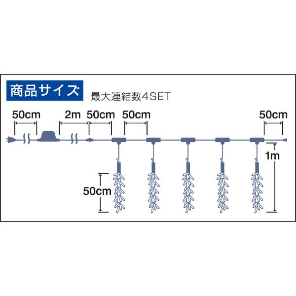 友愛玩具 LEDドロップライト WG-9444 『クリスマス 屋外 LED イルミネーション ライト』 