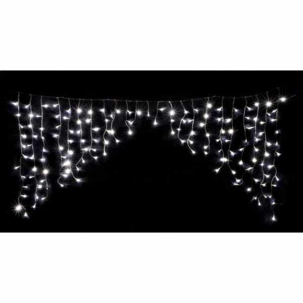 友愛玩具 LEDカーブカーテンライト LEDストロボカーブカーテン(ホワイト) WG-1325WH 『クリスマス 屋外 LED イルミネーション ライト』 