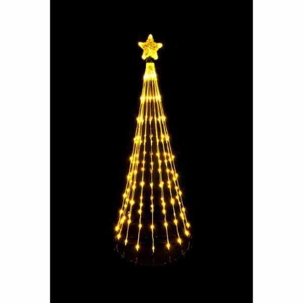 友愛玩具 LEDコーンツリー 150cm(ゴールド) WG-1319GO 『クリスマス 屋外 LED イルミネーション ライト』 