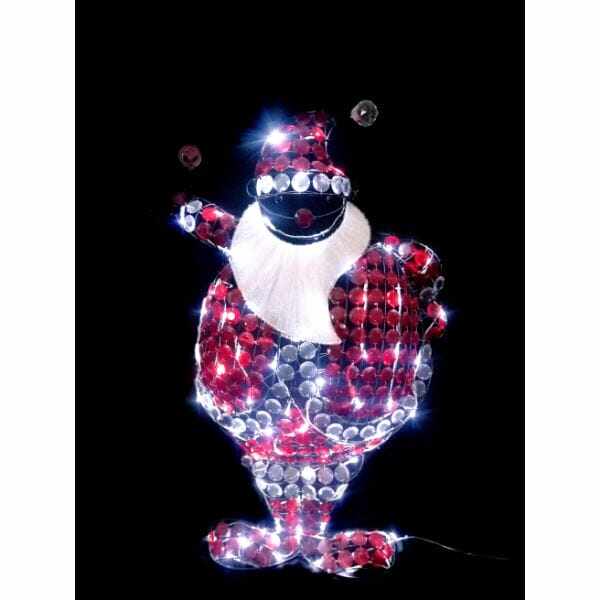 友愛玩具 LEDクリスタルビーズモチーフ クリスタルビーズモチーフサンタ（スタンド式） WG-7301 『クリスマス 屋外 LED イルミネーション ライト』 