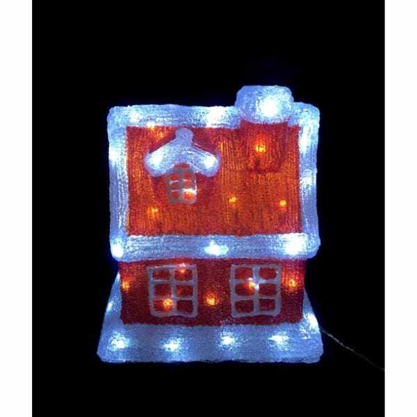 友愛玩具 LEDクリスタルモチーフイルミネーション LEDクリスタルレッドハウス WG-9322 『クリスマス 屋外 LED イルミネーション ライト』 