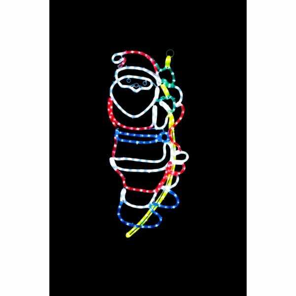 友愛玩具 LEDチューブライトモチーフ LEDチューブライト クライミングサンタ WG-2302 『クリスマス 屋外 LED イルミネーション ライト』 