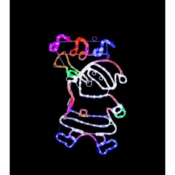 友愛玩具 LEDチューブライトモチーフ LEDチューブライト ミュージカルサンタ WG-23491 『クリスマス 屋外 LED イルミネーション ライト』 