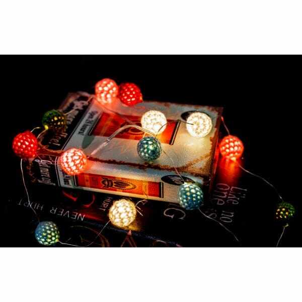 友愛玩具 クリスマスガーランドライト 電池式ワイヤーLEDコットンボールガーランド WG-7044 『クリスマス 屋外 LED イルミネーション ライト』 