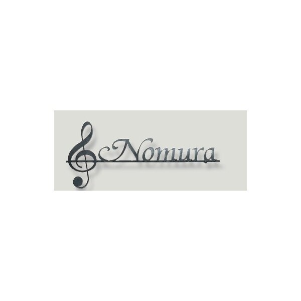 オンリーワン クラシカルアイアンネーム 音符 NL1-N08 『表札 サイン 戸建』 